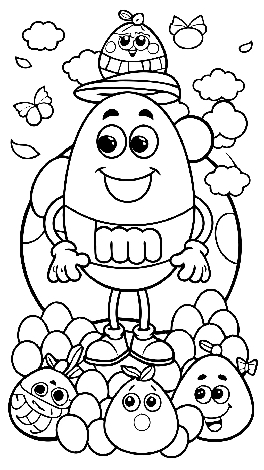 m&m coloring page